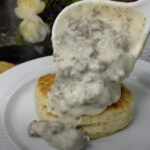 homemade biscuits with country ham gravy
