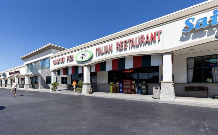 Sign on the restaurant building